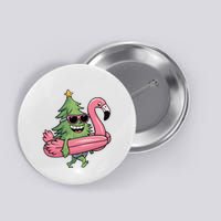 Retro Christmas Tree Beach Vacation Christmas In July Button