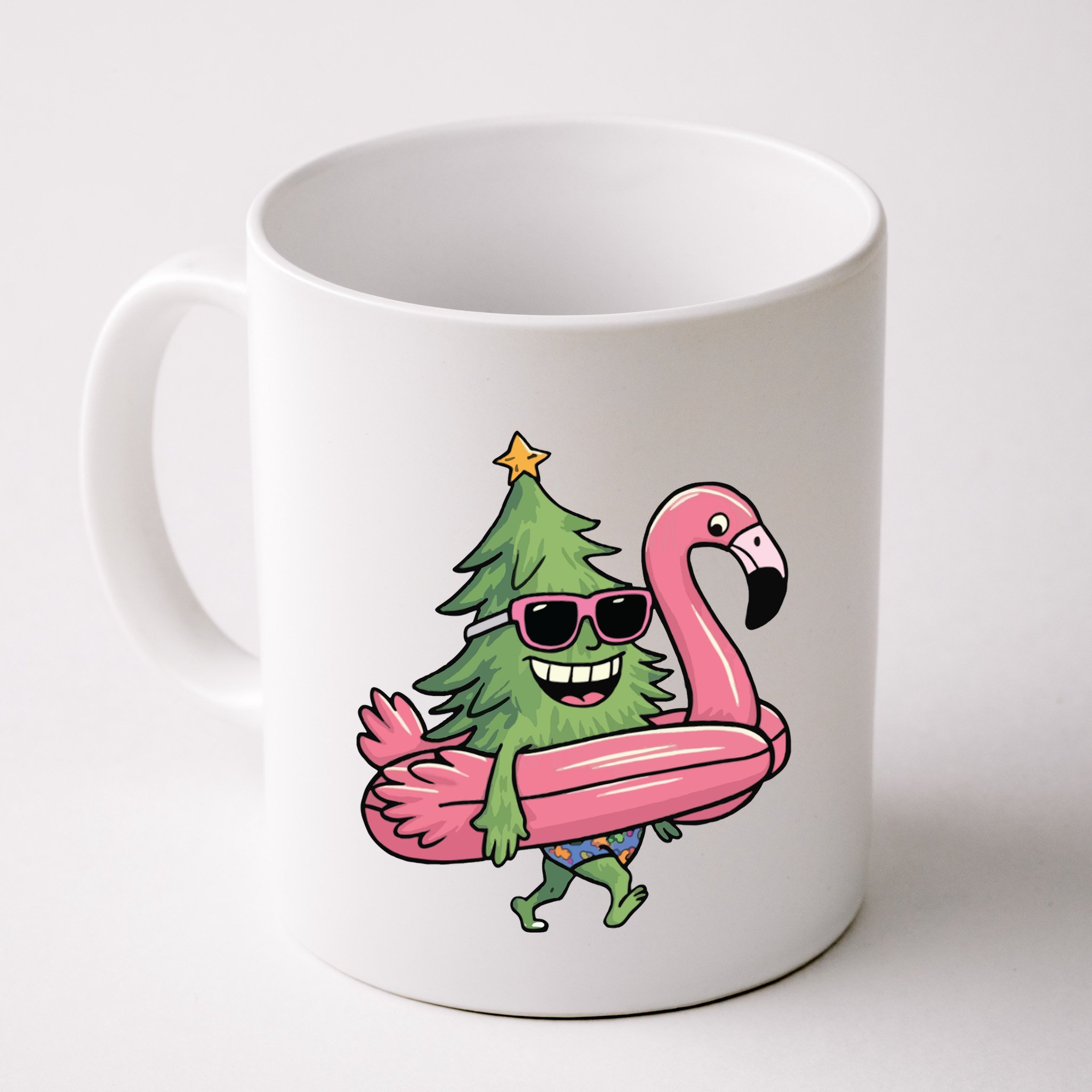 Retro Christmas Tree Beach Vacation Christmas In July Mug