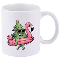 Retro Christmas Tree Beach Vacation Christmas In July 11oz C Handle Ceramic Mug