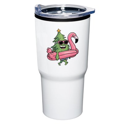 Retro Christmas Tree Beach Vacation Christmas In July Tumbler