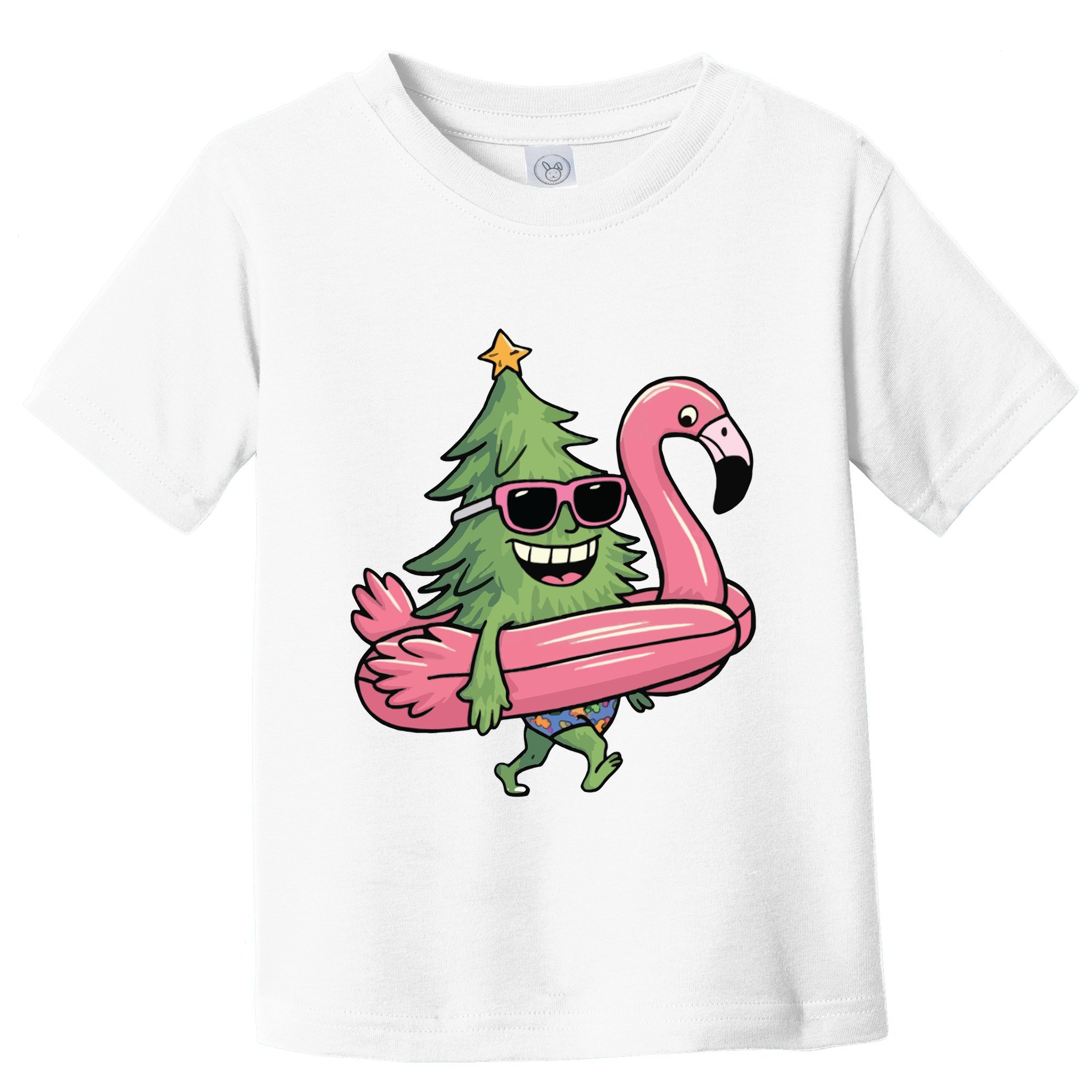Retro Christmas Tree Beach Vacation Christmas In July Toddler T-Shirt