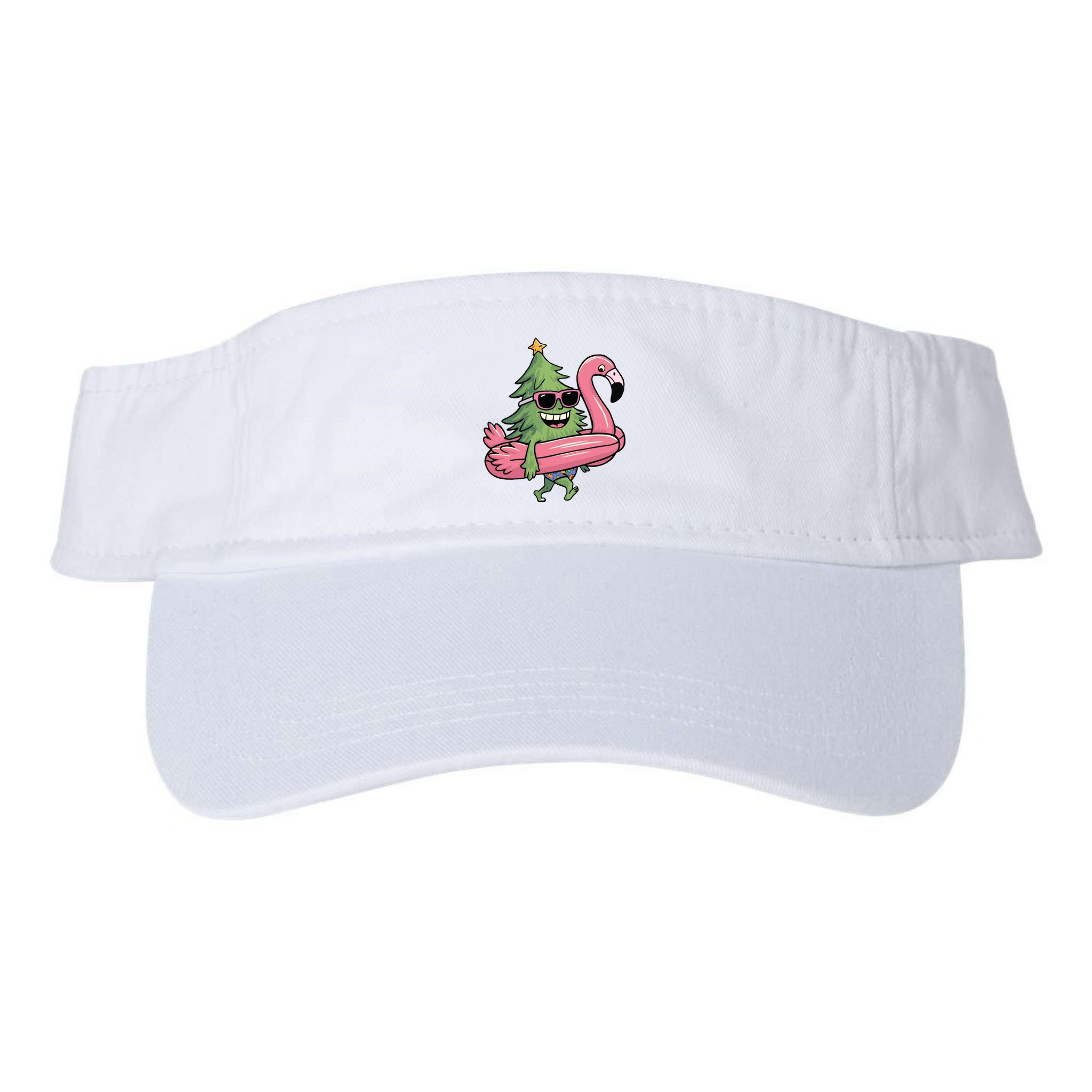 Retro Christmas Tree Beach Vacation Christmas In July Visor