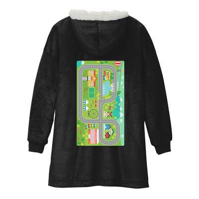 Race Car Track Funny Parent Trap Hooded Wearable Blanket