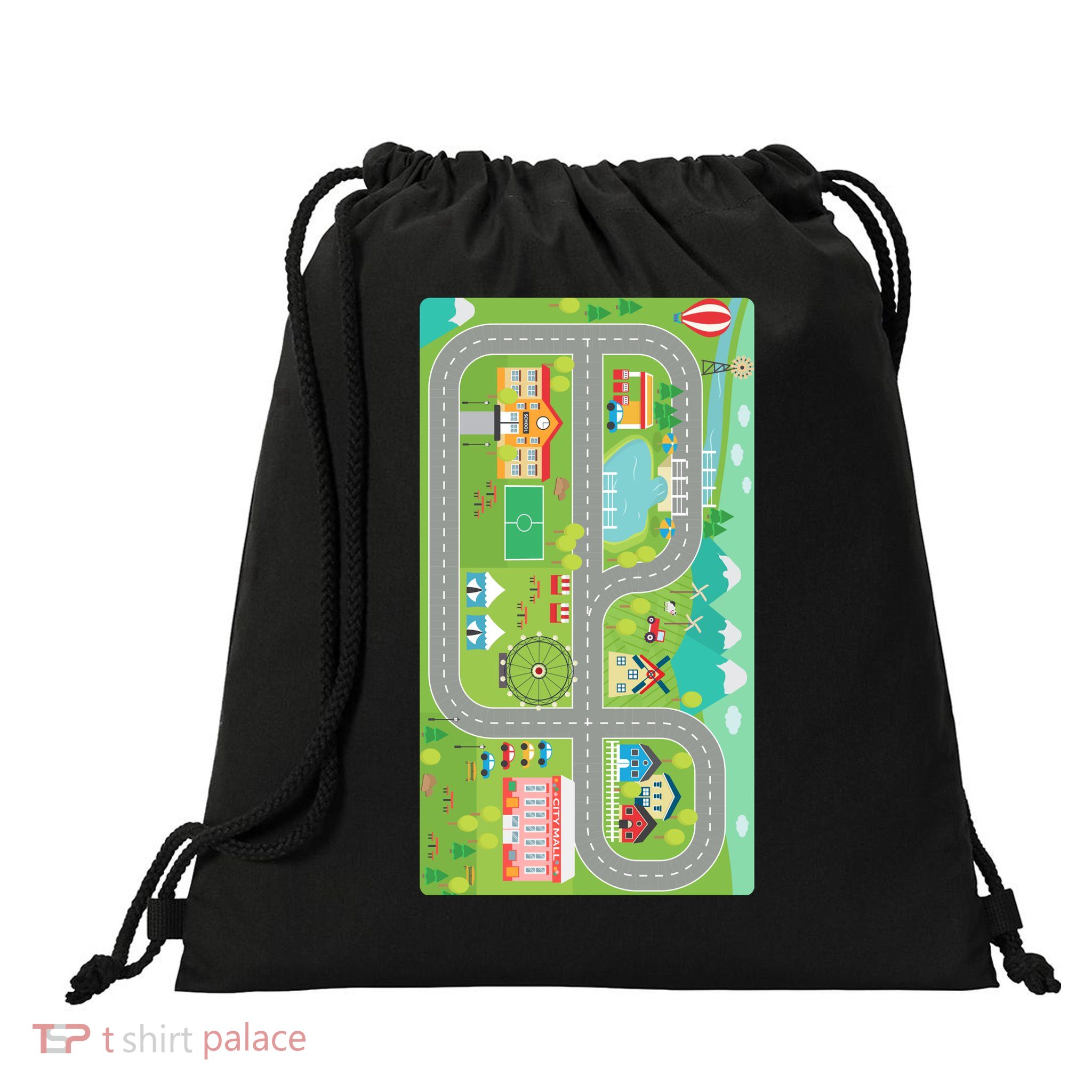 Race Car Track Funny Parent Trap Drawstring Bag