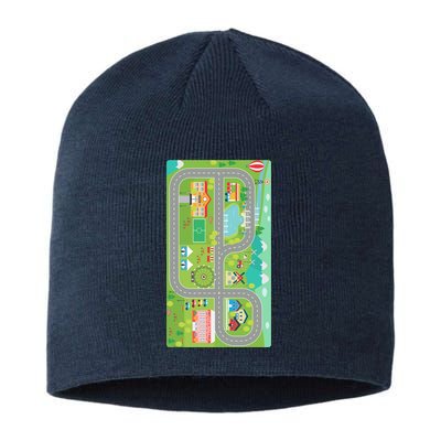 Race Car Track Funny Parent Trap Sustainable Beanie