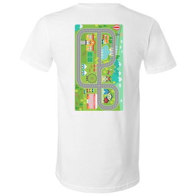 Race Car Track Funny Parent Trap V-Neck T-Shirt