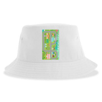 Race Car Track Funny Parent Trap Sustainable Bucket Hat