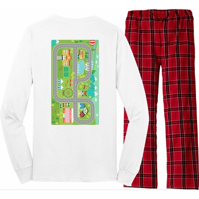 Race Car Track Funny Parent Trap Long Sleeve Pajama Set