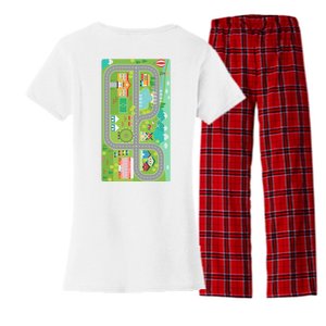 Race Car Track Funny Parent Trap Women's Flannel Pajama Set