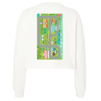 Race Car Track Funny Parent Trap Cropped Pullover Crew