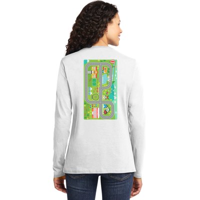 Race Car Track Funny Parent Trap Ladies Long Sleeve Shirt