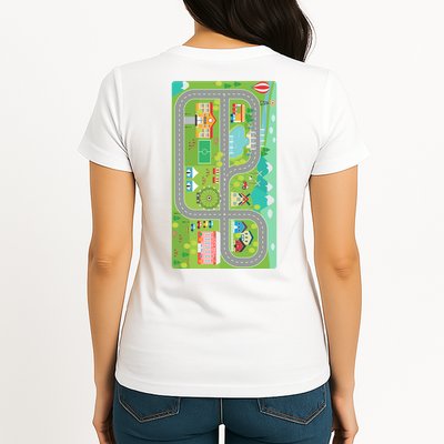 Race Car Track Funny Parent Trap Womens T-Shirt