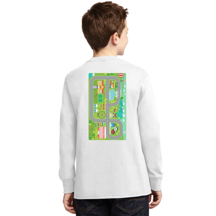 Race Car Track Funny Parent Trap Kids Long Sleeve Shirt