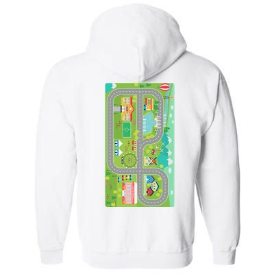 Race Car Track Funny Parent Trap Full Zip Hoodie