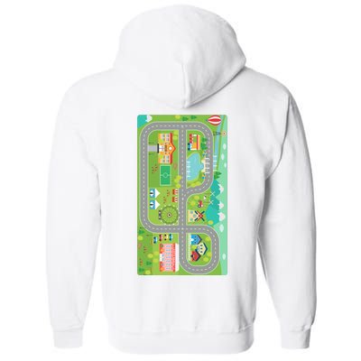 Race Car Track Funny Parent Trap Full Zip Hoodie