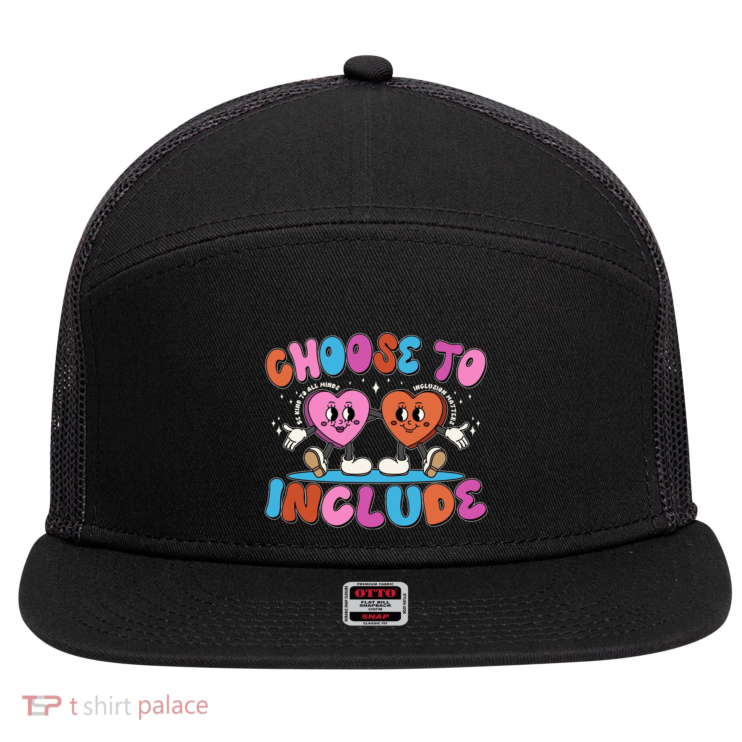 Retro Choose To Include 7 Panel Mesh Trucker Snapback Hat