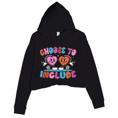 Retro Choose To Include Crop Fleece Hoodie