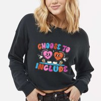 Retro Choose To Include Cropped Pullover Crew