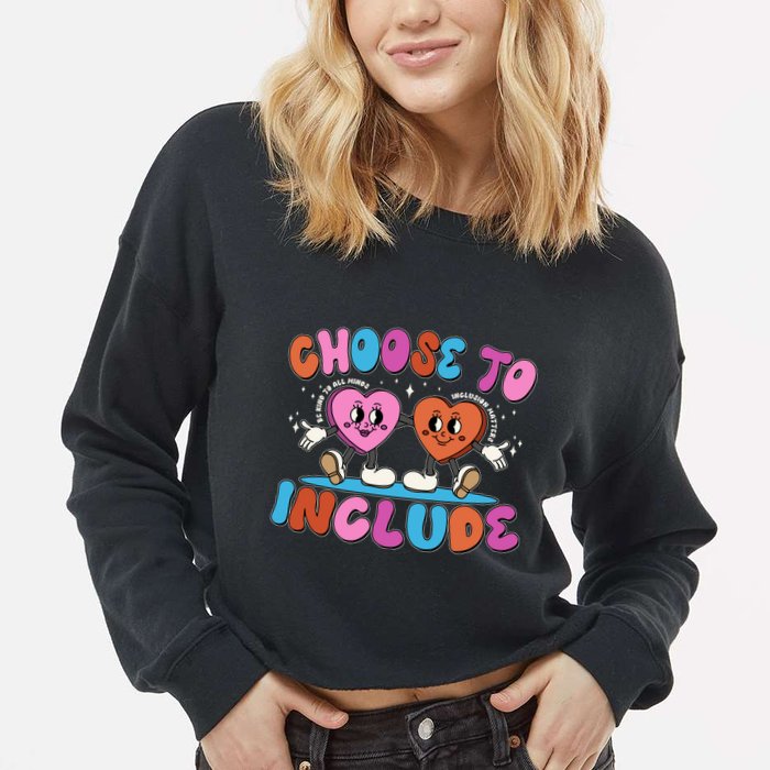 Retro Choose To Include Cropped Pullover Crew