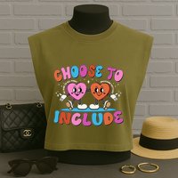 Retro Choose To Include Garment-Dyed Women's Muscle Tee