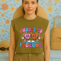 Retro Choose To Include Garment-Dyed Women's Muscle Tee
