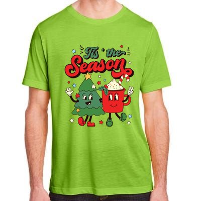 Retro Christmas Tis The Season Christmas Tree Coffee Latte Adult ChromaSoft Performance T-Shirt