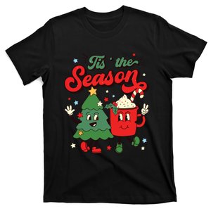 Retro Christmas Tis The Season Christmas Tree Coffee Latte T-Shirt