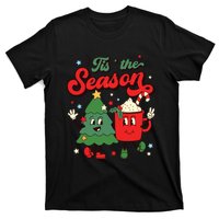 Retro Christmas Tis The Season Christmas Tree Coffee Latte T-Shirt