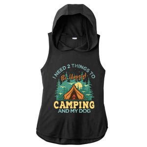 Retro Camping T Ladies PosiCharge Tri-Blend Wicking Draft Hoodie Tank