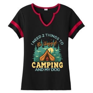 Retro Camping T Ladies Halftime Notch Neck Tee