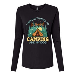 Retro Camping T Womens Cotton Relaxed Long Sleeve T-Shirt