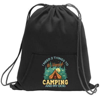 Retro Camping T Sweatshirt Cinch Pack Bag