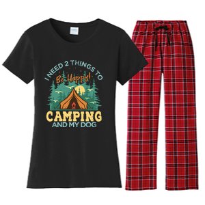 Retro Camping T Women's Flannel Pajama Set