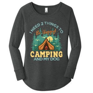 Retro Camping T Women's Perfect Tri Tunic Long Sleeve Shirt