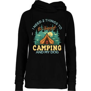 Retro Camping T Womens Funnel Neck Pullover Hood