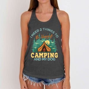 Retro Camping T Women's Knotted Racerback Tank