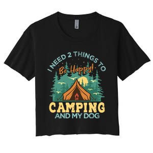 Retro Camping T Women's Crop Top Tee