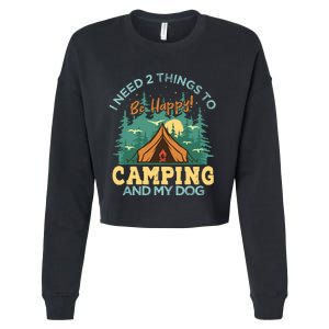 Retro Camping T Cropped Pullover Crew