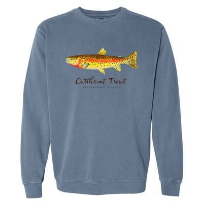 Retro Cutthroat Trout Vintage Fly Fishing Garment-Dyed Sweatshirt