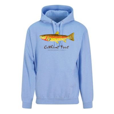 Retro Cutthroat Trout Vintage Fly Fishing Unisex Surf Hoodie