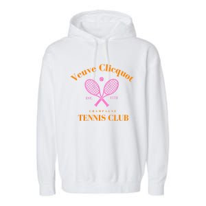 Retro Champagne Tennis Club Garment-Dyed Fleece Hoodie