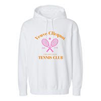 Retro Champagne Tennis Club Garment-Dyed Fleece Hoodie