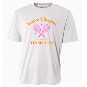 Retro Champagne Tennis Club Cooling Performance Crew T-Shirt