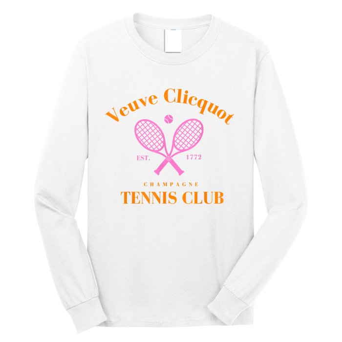 Retro Champagne Tennis Club Long Sleeve Shirt