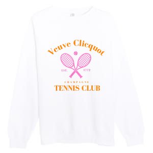 Retro Champagne Tennis Club Premium Crewneck Sweatshirt