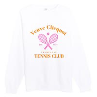 Retro Champagne Tennis Club Premium Crewneck Sweatshirt