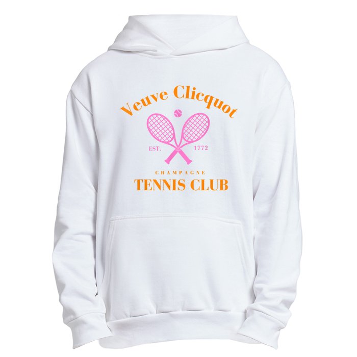 Retro Champagne Tennis Club Urban Pullover Hoodie