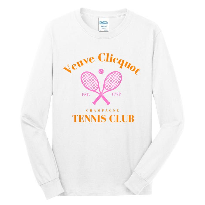 Retro Champagne Tennis Club Tall Long Sleeve T-Shirt