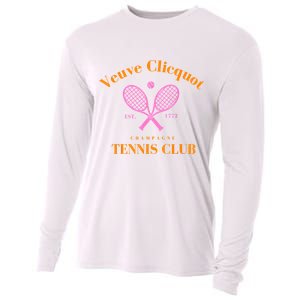 Retro Champagne Tennis Club Cooling Performance Long Sleeve Crew