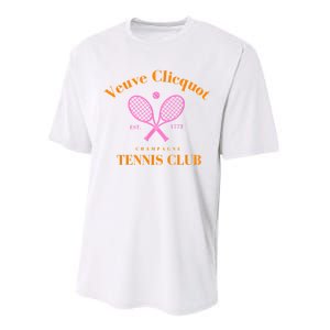 Retro Champagne Tennis Club Performance Sprint T-Shirt